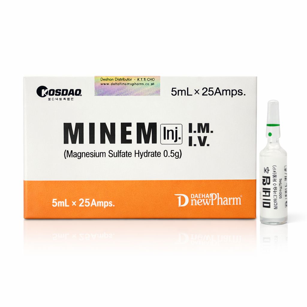 Минем (Minem) гидрат сульфата магния, 5мл*25ампул